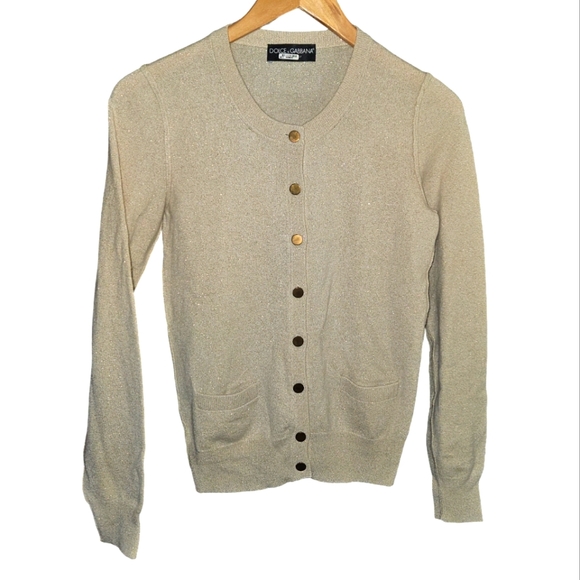 Dolce & Gabbana | Glitz Cardigan | Wool and Silk | Size 40 | Made In Italy - Picture 2 of 11